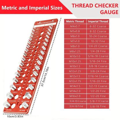 Nut & Bolt Thread Checker – Precision Screw Thread Gauge for Accurate Size Measurement