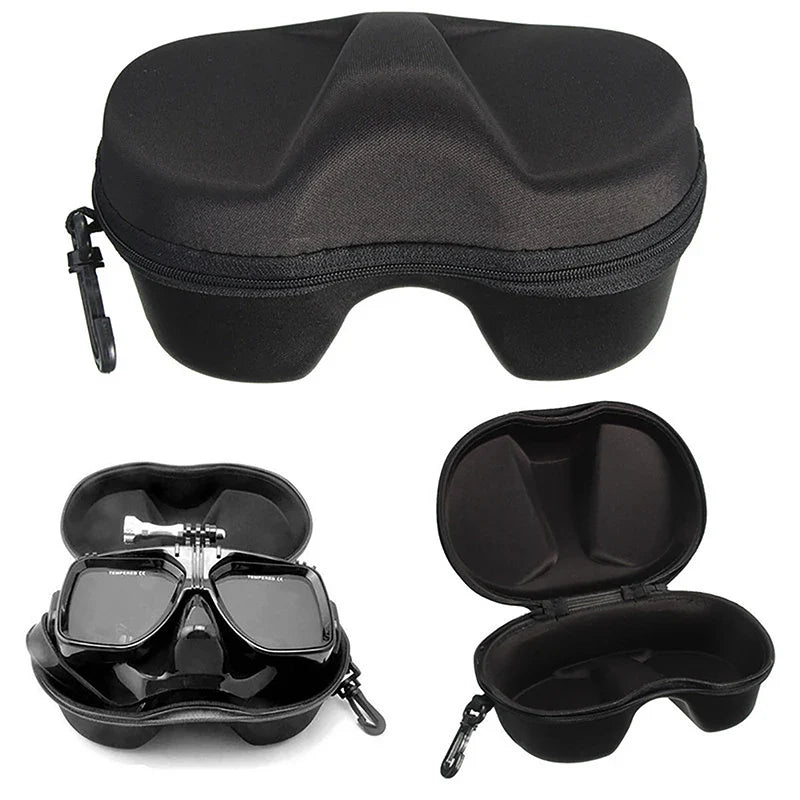 EVA Multifunction Snorkel Case - Zippered Face Cover and Diving Glasses Storage Box, Ideal for Scuba and Underwater Swimming Sets