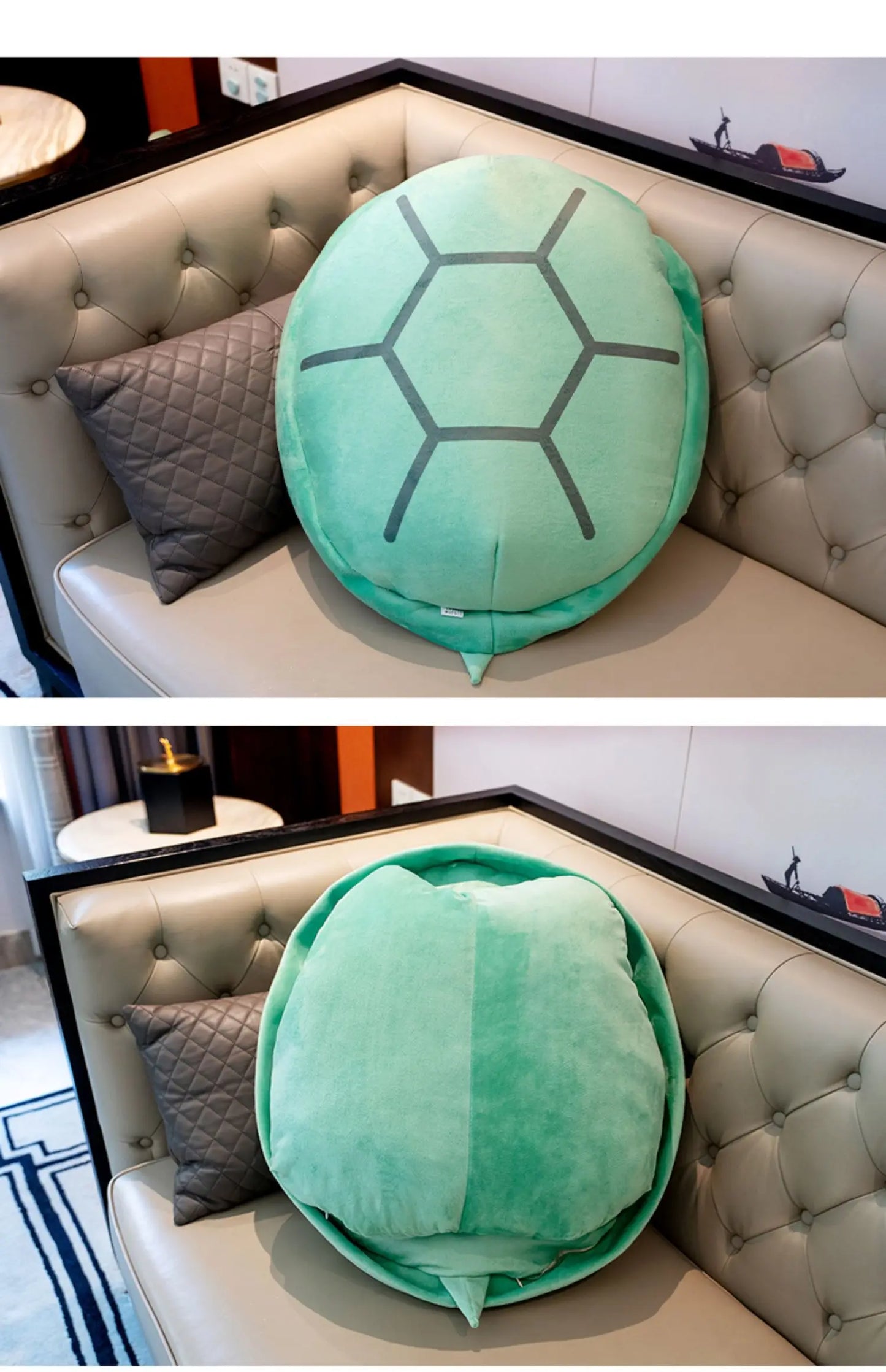Wearable Turtle Shell Plush Pillow — Soft Stuffed Tortoise Costume Cushion, Funny Plush Toy & Dress-Up Accessory
