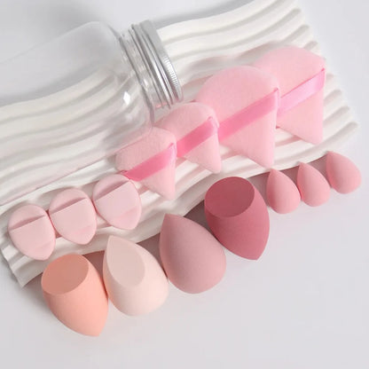 12/14PCS Makeup Sponge Set – Cosmetic Blender Beauty Eggs & Mini Finger Puffs for Foundation