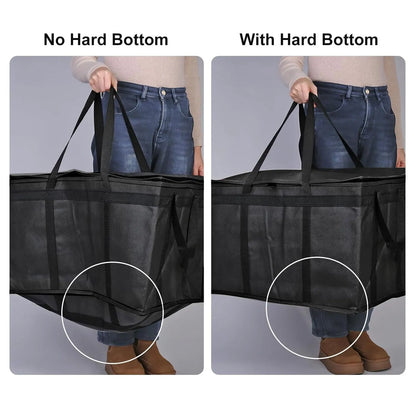XXXL Large Capacity Insulated Pizza Delivery Bag — Reusable Warming Bag with Removable Hard Bottom, 3-Layer Thermal Bag