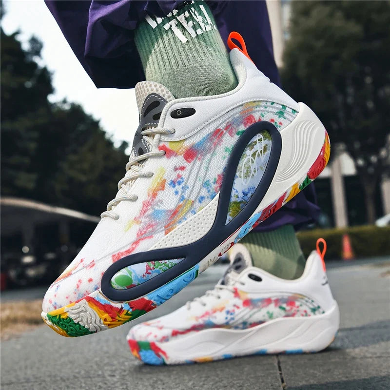 Men's & Women's Basketball Shoes - Breathable Non-Slip Athletic Sneakers with Cushioned Support for Running & Training