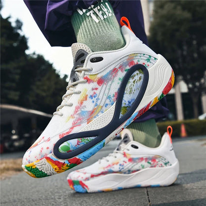 Men's & Women's Basketball Shoes - Breathable Non-Slip Athletic Sneakers with Cushioned Support for Running & Training