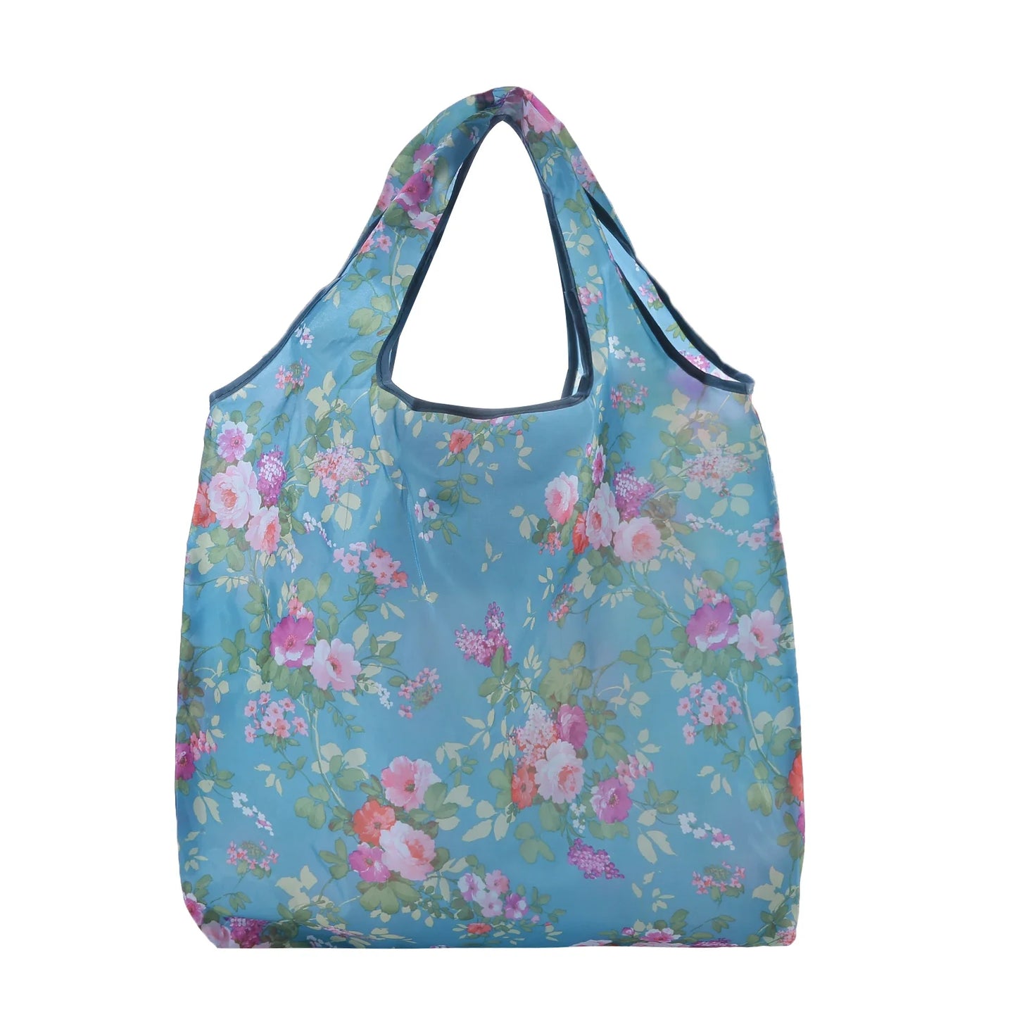 Portable Foldable Shopping Bag – Large Capacity Nylon Tote with Fashion Prints, Lightweight Reusable Travel & Grocery Essential Bag