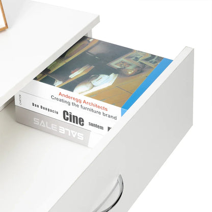 Modern Simple White 4-Drawer Dresser – Minimalist Storage Furniture