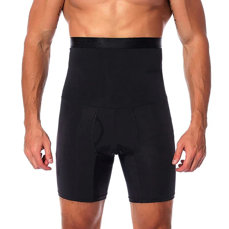 Men’s High Waist Tummy Control Shaper Shorts – Compression Body Shapewear, Belly Slimming Boxer Underwear & Waist Trainer Faja Pants