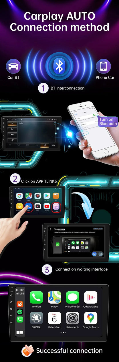 Android 13 Car Radio — 7/9/10" 2-DIN GPS Multimedia Player with 64GB, Wireless CarPlay & Android Auto