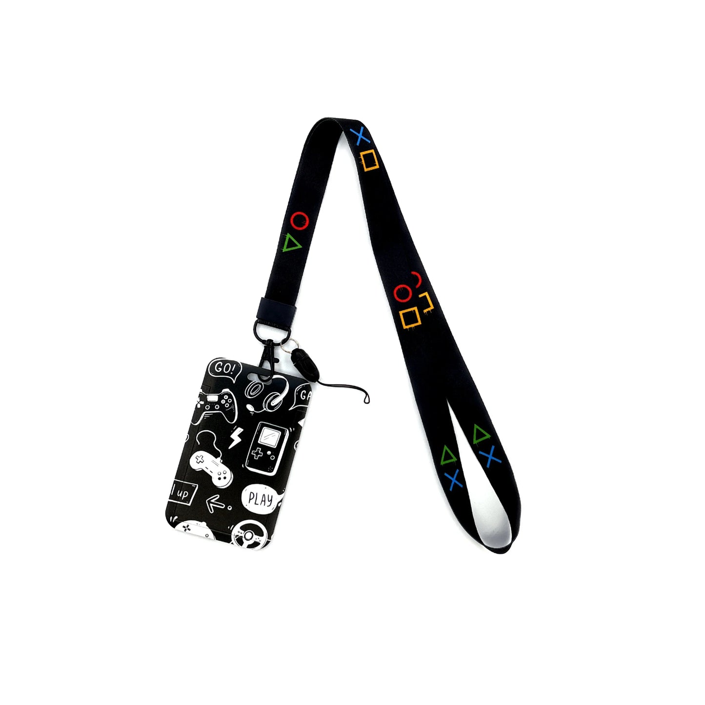 Gamer ID Card Holder Lanyard — Cool Credential Neck Strap & Badge Keychain for Men & Women