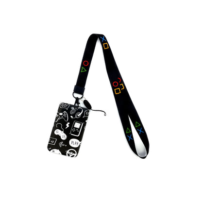Gamer ID Card Holder Lanyard — Cool Credential Neck Strap & Badge Keychain for Men & Women