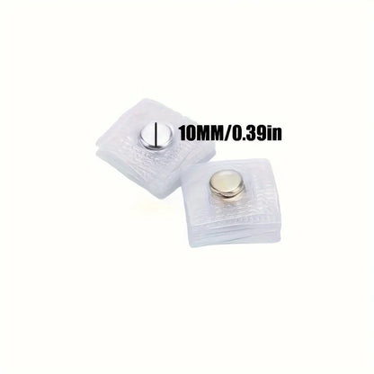 10-Pack Invisible Magnetic Snap Fasteners – 0.99cm Metal Sewing Buttons for Clothing, Bags & DIY Craft Repairs