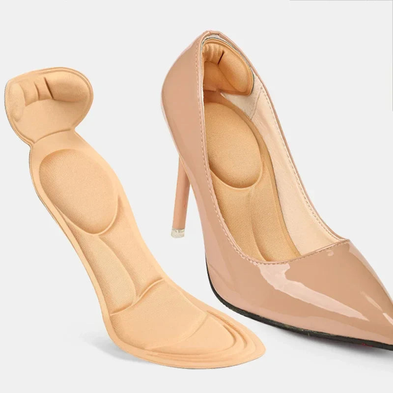 7D Soft Memory Foam Insole Pad Inserts: Breathable Anti-Slip Shoe Arch Support for Women's High Heel Shoes