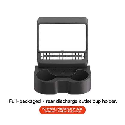 Tesla Model 3/Y Rear Center Console Vent Cover - Dust-Proof Interior Styling Accessory