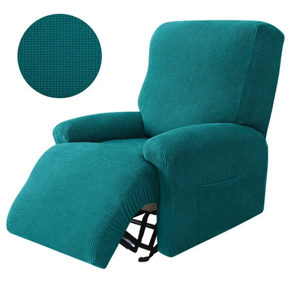 4pcs Recliner Sofa Cover Set - Stretch Spandex Couch Slipcovers with Non-Slip Fit for Armchair & Lazy Chair