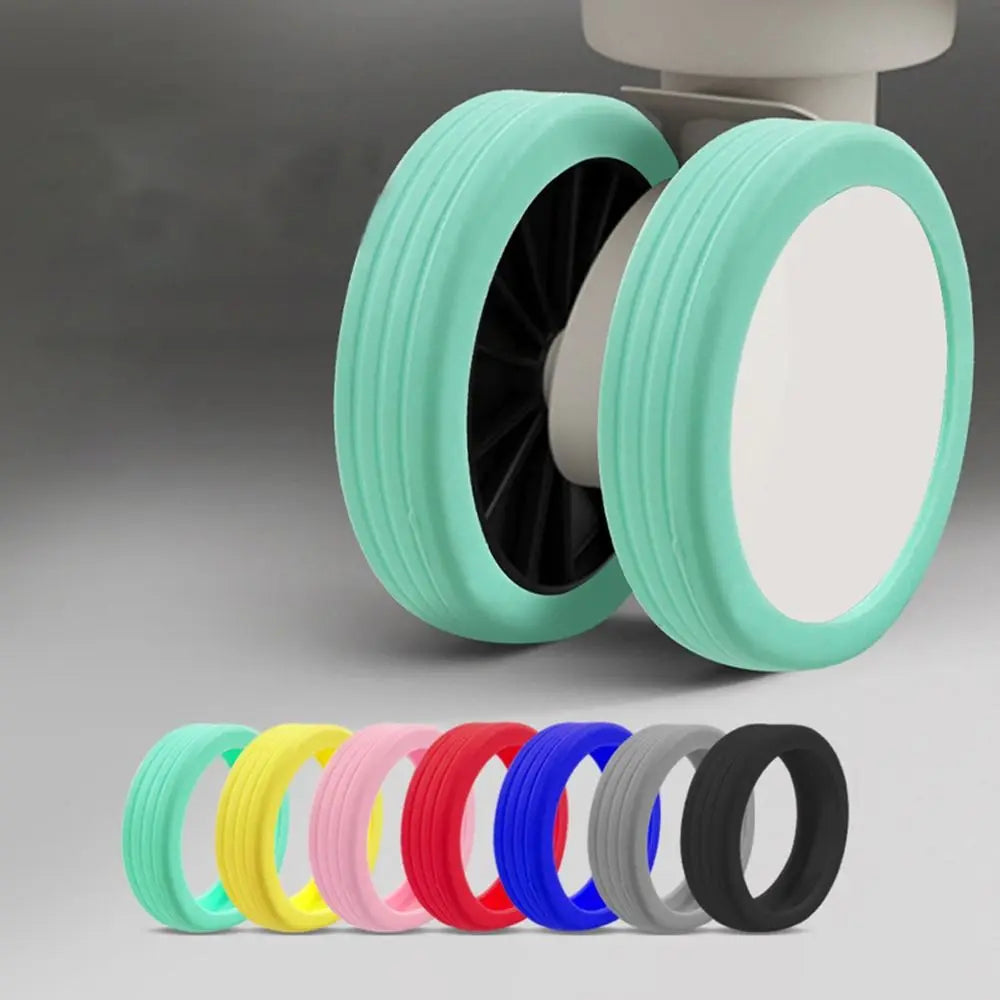4/8PCS Travel Luggage Wheel Protectors — Noise-Reducing Caster Covers for Suitcase Trolley Boxes