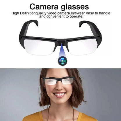 HD 1080P Mini Camera Glasses – DVR Video Recording Sports Sunglasses for Driving, Outdoor & Conference Use