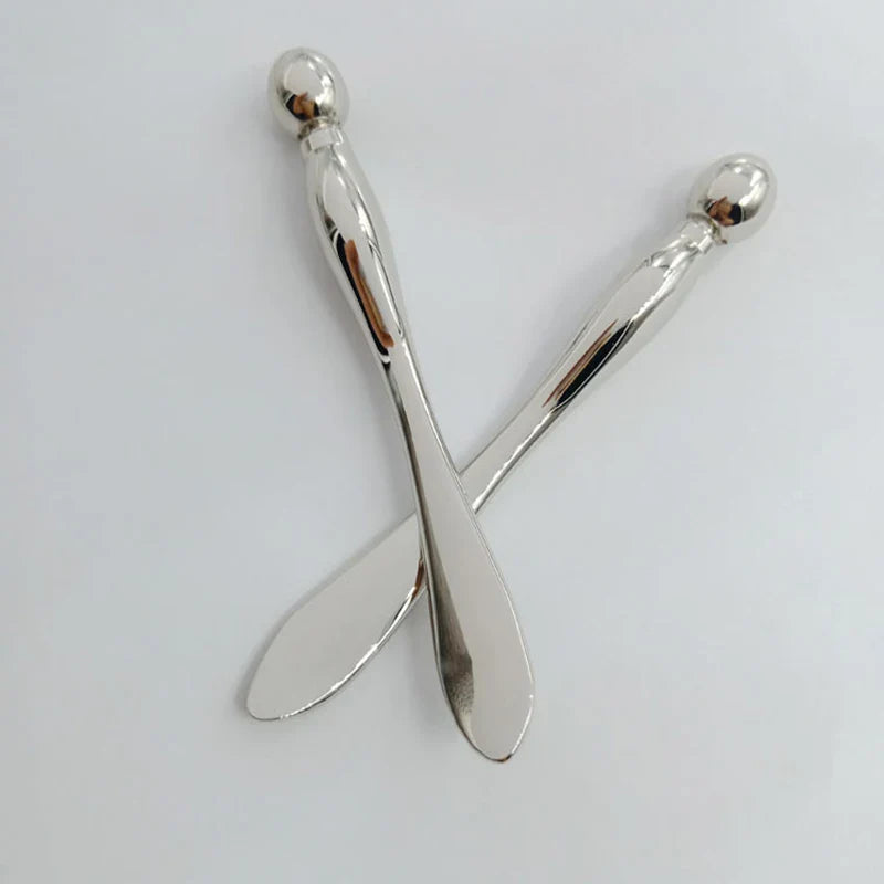 Metal Face Massage Stick — Anti-Wrinkle Eye Cream Applicator & Mask Mixing Spatula for Facial Care