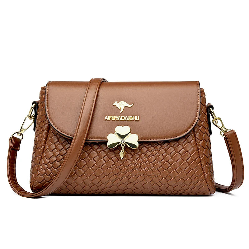 Luxury Women’s Designer Handbags – 2025 Soft Knitting Leather Crossbody Shoulder Bag