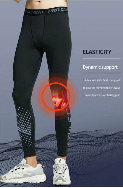 Men’s 2-Piece Sports Set — Tight Cycling & Fitness Shorts, Quick-Dry, High-Elasticity Running & Training Compression Pants