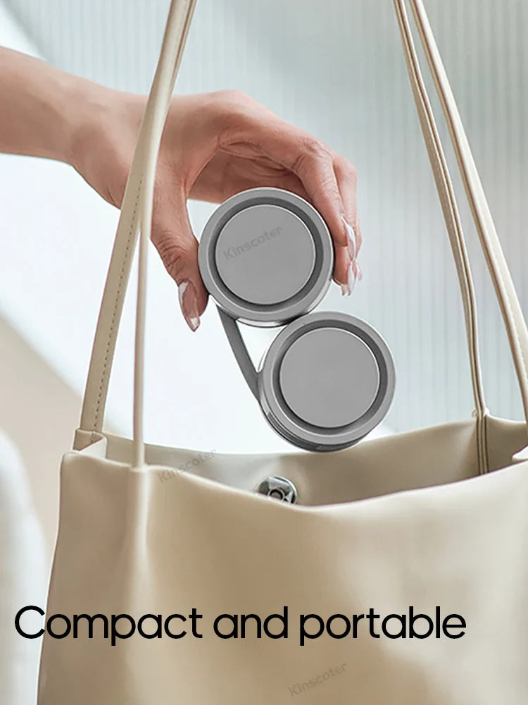 New Portable Neck Fan | Foldable Mini USB Rechargeable 1600mAh Silent Cooling Fan for Sports & Personal Use