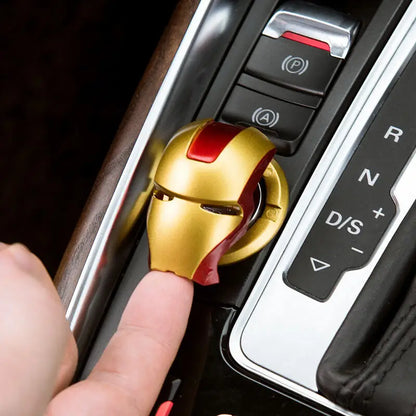 Iron Man Car Start Button Cover – Universal Push Start Ignition Protector Decorative Auto Interior Car Accessory