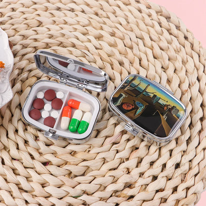 Dragon & Tiger Metal Medicine Box - Moisture-Resistant Portable Pill Storage Case with Movie-Inspired Design