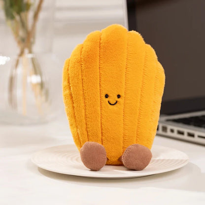 Cute Dessert Plush Toys – Soft Cake, Waffle, Pancake, Macaron, Éclair Stuffed Dolls for Kids Gift & Home Decor