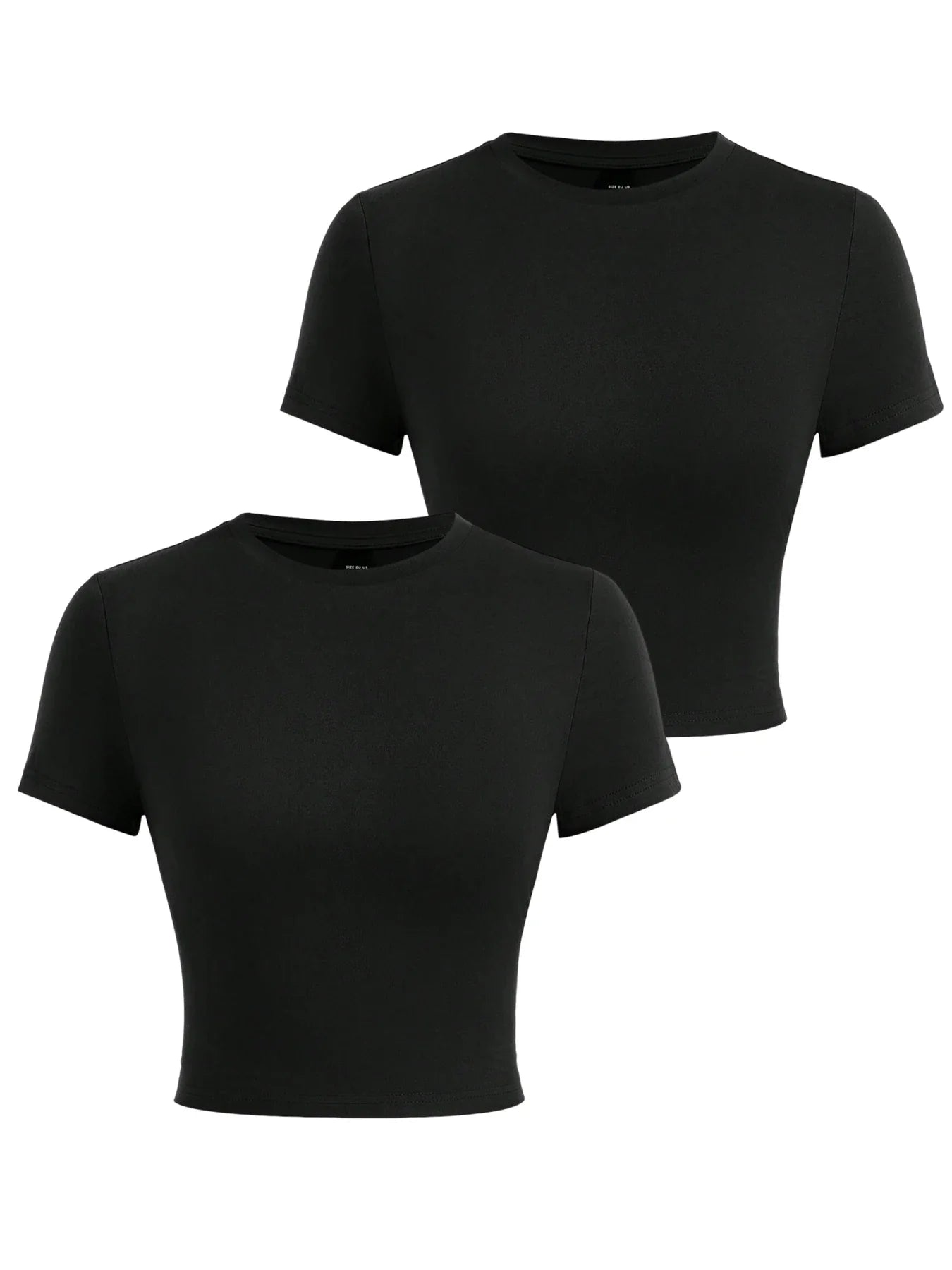 Y2K Women’s Solid Cotton Crop Top – Short Sleeve, High-Elastic O-Neck T-Shirt for Summer Streetwear & Sporty Fashion