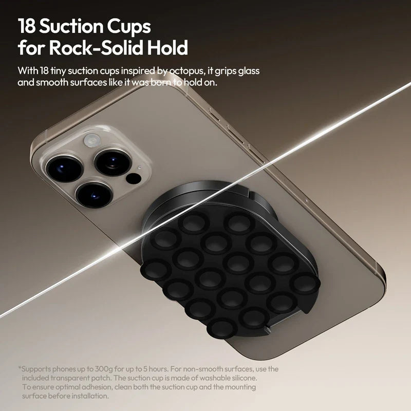 Ulanzi MA39 MagLock Suction Cup Phone Mount – Magnetic Desktop Stand for Smartphones, Glass, Windows, Mirrors & Laptops Accessories