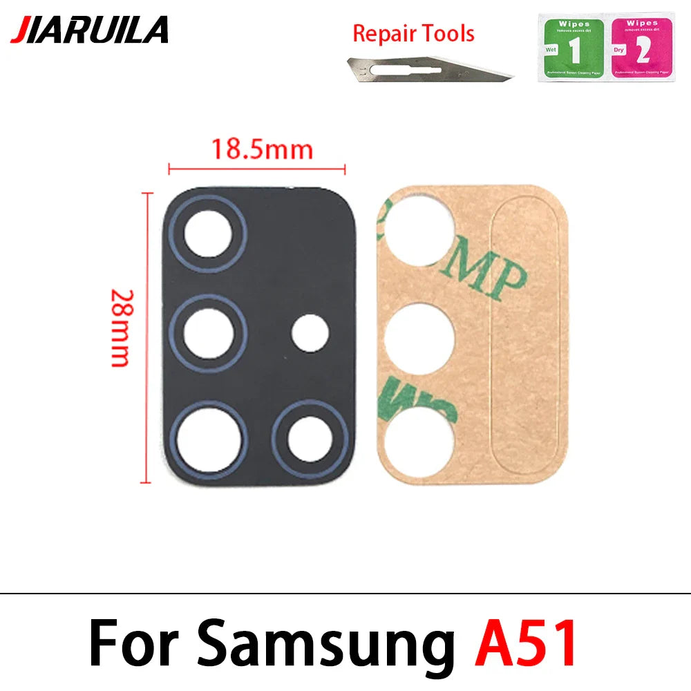 Rear Camera Glass Lens Replacement with Adhesive for Samsung M Series & A Series (M51, A10s, A20s, A12, A50s, A51, A71, M21, M31s)