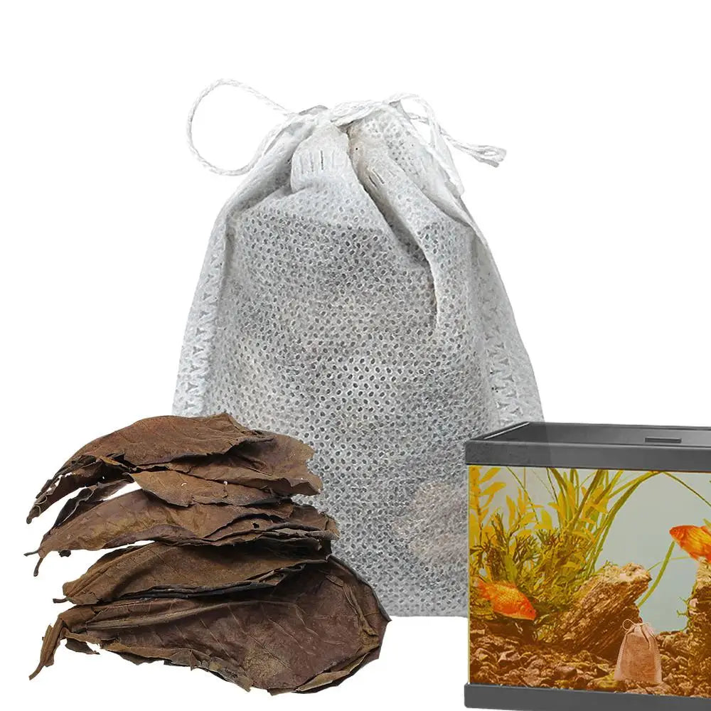 Aquarium Almond Catappa Leaves – Betta & Shrimp Fish Tank Accessories for Creating a Rainforest Environment