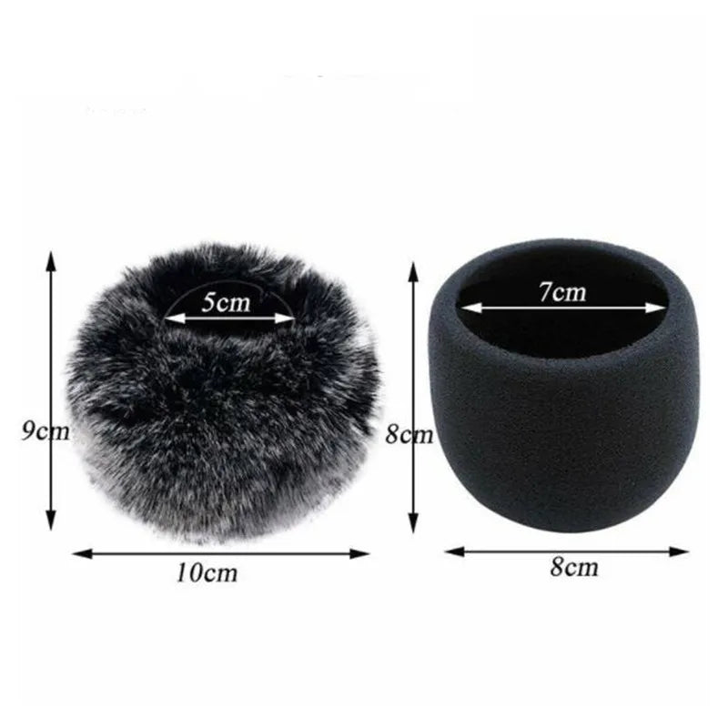 Foam & Furry Microphone Windscreen for Blue Yeti – Pop Filter Wind Muff for Yeti Pro Mic