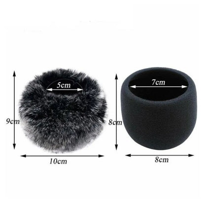 Foam & Furry Microphone Windscreen for Blue Yeti – Pop Filter Wind Muff for Yeti Pro Mic