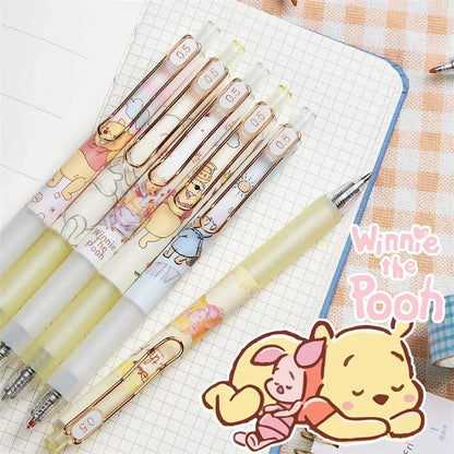 Anime Winnie the Pooh Gel Pen – 0.5mm Black Ink, Kawaii Student Stationery & Kids Gift