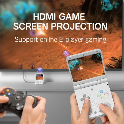 MIYOO Flip V2 Handheld Retro Game Console – 3.5'' IPS Screen, Compact & Portable Gaming Device for Travel or Gifts