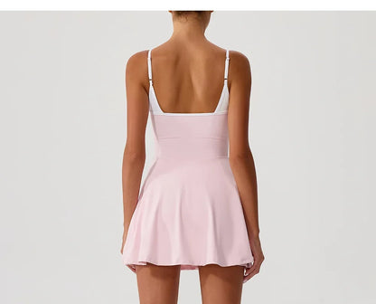 Women’s Tennis Dress - Pocketed Golf Skirt Anti-Shorts Yoga & Badminton Activewear Outfit