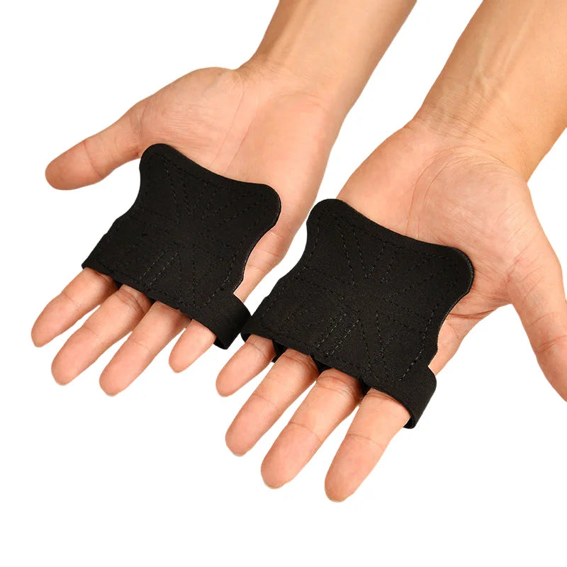 Fitness Four-Finger Gloves – Breathable Anti-Slip Leather Weightlifting Gloves with Shock Absorption for Men & Women