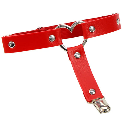Sexy Leather Thigh Garter Belt – PU Punk Elastic Harness Leg Strap for Women & Girls