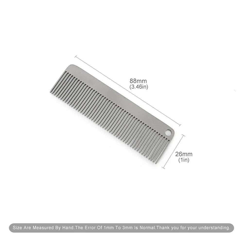 Small Titanium Alloy Portable Comb – Outdoor Camping Keychain Tool & Accessories