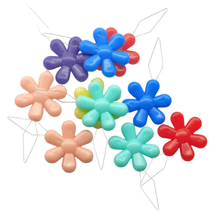 10/20Pcs Easy Sewing Needle Threader – Flower Shape Thread Guide Tool for Garment Needlework in Random Colors