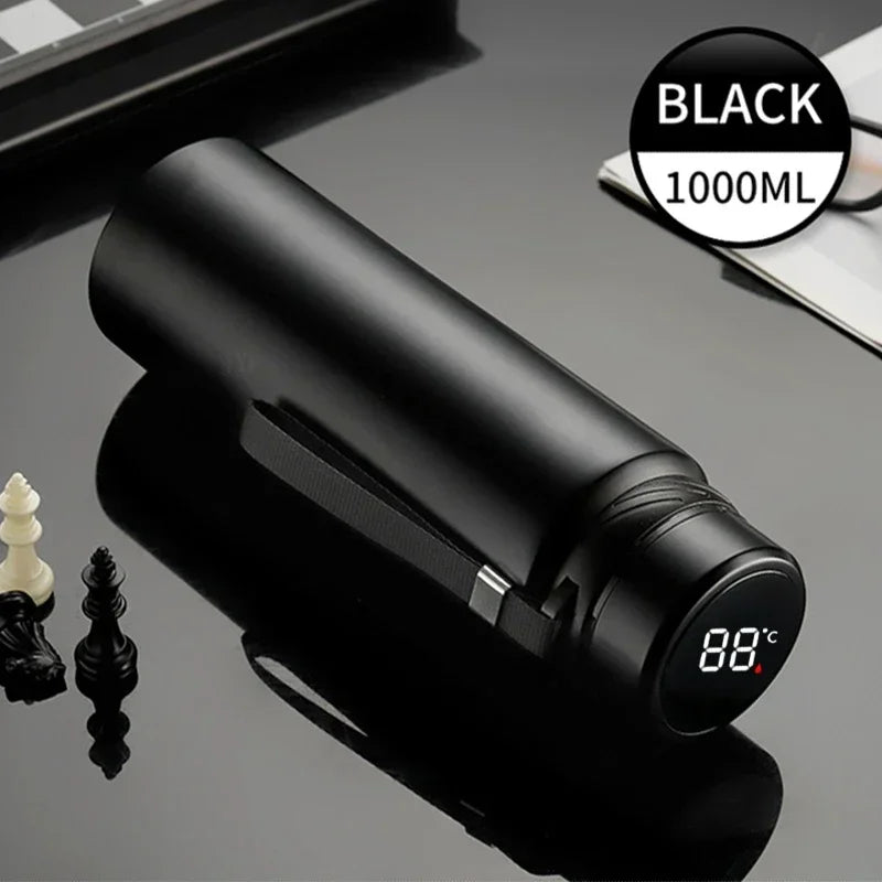 1000ML Smart Thermos Bottle - Temperature Display Vacuum Flask for Hot & Cold Water, Tea and Coffee