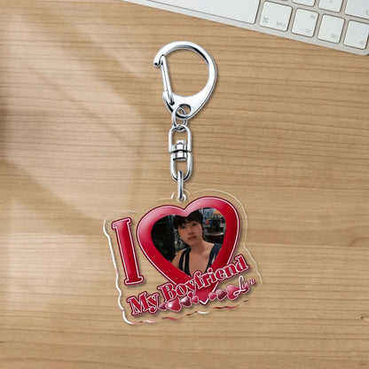 Couple Keychain Set – Custom “I Love My Boyfriend/Girlfriend” Keychains, Valentine’s Gift for Him & Her