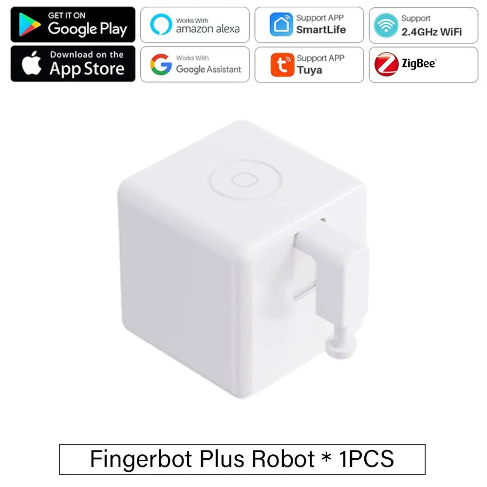 Tuya Zigbee Bluetooth Fingerbot Plus — Smart Button Pusher Switch Bot, Works with Alexa, Google Home & Smart Life App