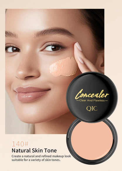 Waterproof Full-Coverage Concealer — Natural Finish Foundation for Tattoos, Scars, All Skin Tones & Types