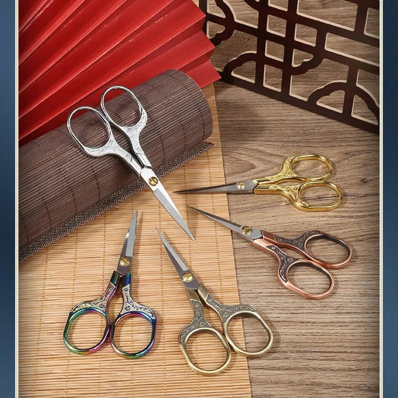 Stainless Steel Fabric Scissors – Colorful Embroidery Sewing Shears for Handicrafts & Household Use