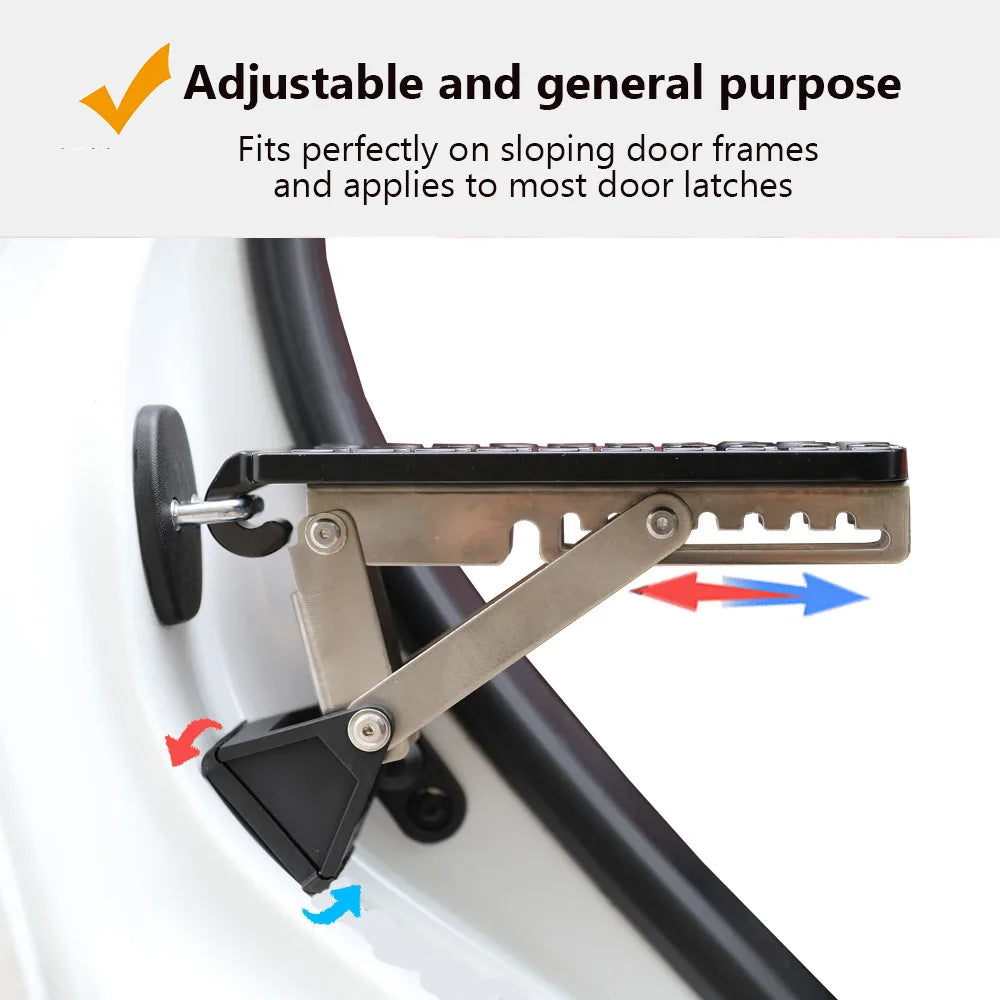 Universal Aluminum Car Roof Rack Step | 440 Lbs Load Capacity | Fits Most SUVs & Pickups | Rooftop Up Hook Stand Pedals for Easy Access