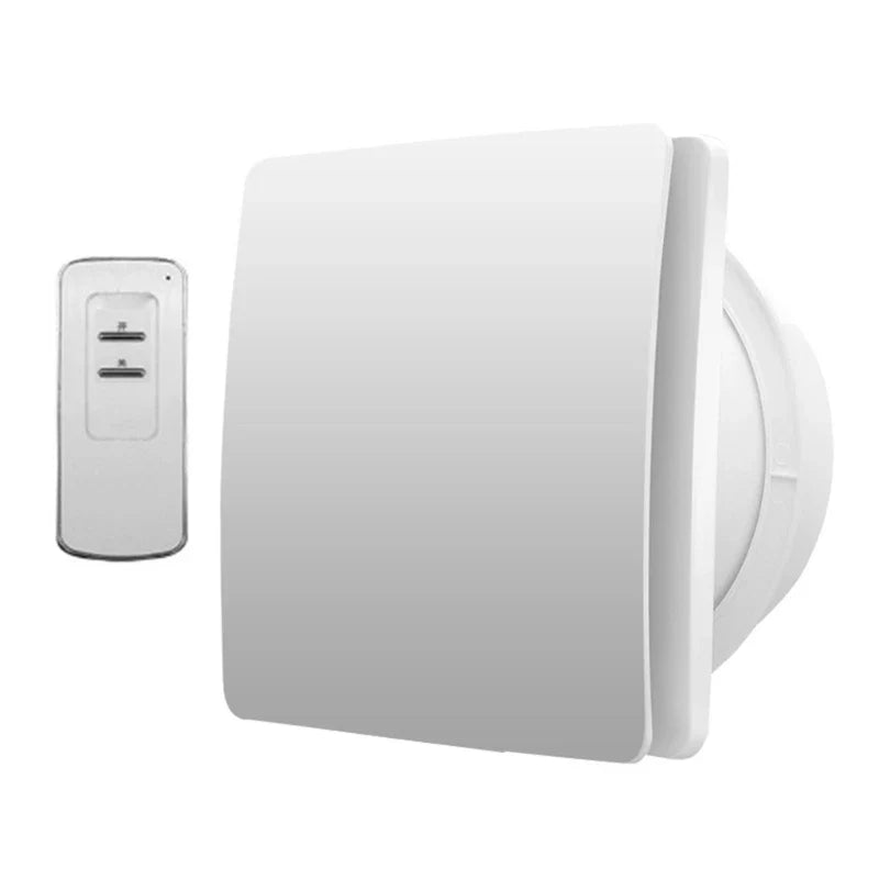 Small Powerful Air Extraction Wall Fan — Adjustable Timer Bathroom Ventilation Fan with Moisture Detection