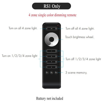 CENFAYA ZigBee & RF 2CH LED Controller - Smart DC 12V/24V Dimmer for CCT LED Strips with Remote Control