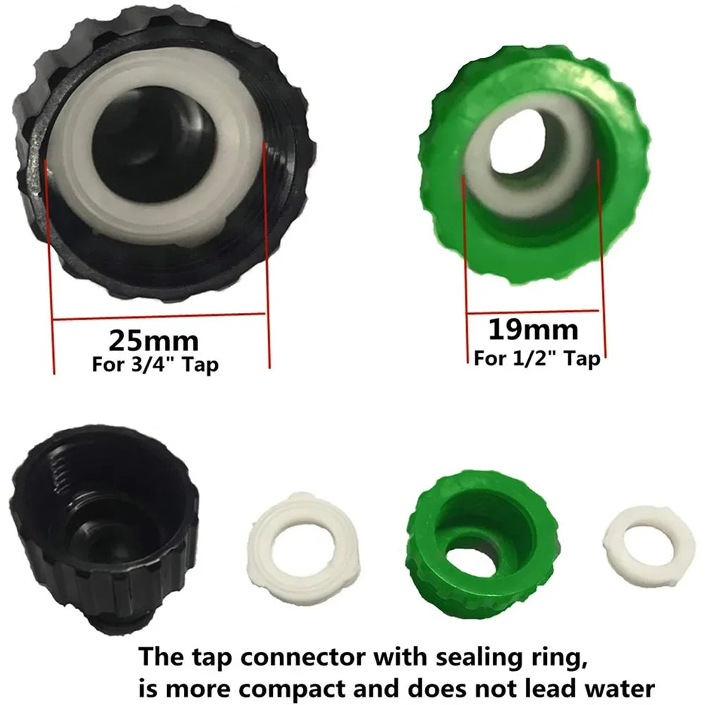 Garden Watering Hose Quick Connector Set – 1/2” ABS Double Male Coupling Adapter for Hose Pipe Extension