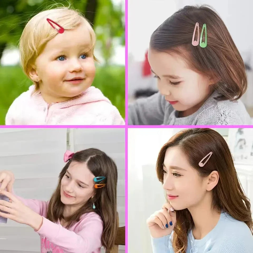 40PCS Girls Candy Color Drip Hair Clips – Korean Princess Barrettes & Hairpins, Kids Hair Accessories