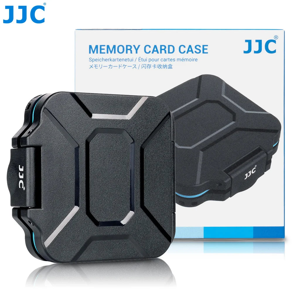 JJC SD & Micro SD Card Holder – Waterproof, Shockproof Hard Case with EVA Foam Pad for Memory Card Storage